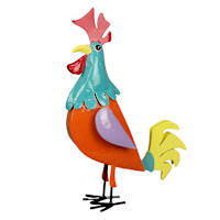 Metal Rooster Outdoor Garden Decor, 15.7"