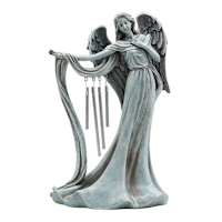 Angel Outdoor Garden Statue With Chimes, 14"