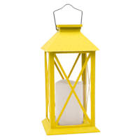 Yellow Outdoor Solar Lantern Yellow, 11"