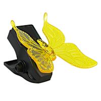 Light Yellow Butterfly Outdoor Solar Clip