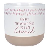 Indoor You Are Loved Sentiment Planter, 5,5"
