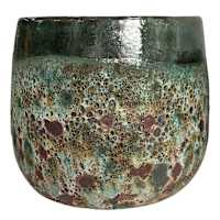 Green Lava Ceramic Outdoor Planter, Large