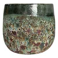 Green Lava Ceramic Outdoor Planter, Medium