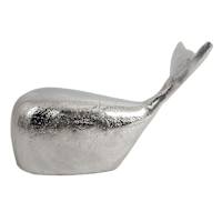 Honeybloom Silver Whale Figurine, 7.5"