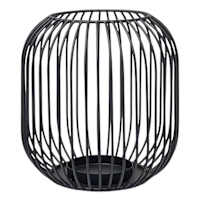 Crosby St. Black Metal Wire Hurricane, 8"