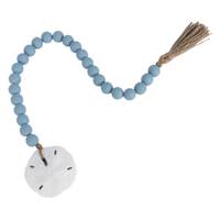 Honeybloom Blue Wood with Sand Dollar Garland, 32"