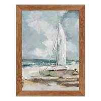 Honeybloom Windblown Framed Canvas Table Art, 6x8