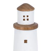 Wood Light Tower Table Figurine, 14"
