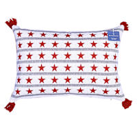 Honeybloom Stars & Stripes Woven Throw Pillow, 14x20