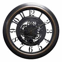 Bronze Gears Wall Clock, 28"