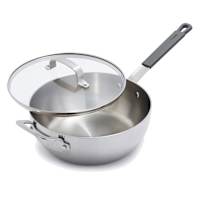 Bobby Flay 3-Ply Covered Chef's Pan with Helper Handle