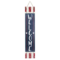Patriotic Reversible Wooden Leaner, 47"