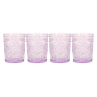 Set of 4 Circa Lavender Double Old Fashioned Glasses, 10oz