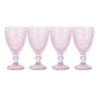 Set of 4 Circa Lavender Wine Goblets, 10oz