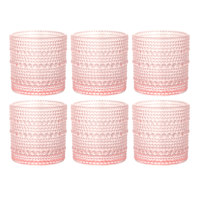 Set of 6 Spectra Blush Pink Shot Glasses