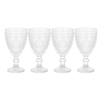 Set of 4 Circa Clear Wine Goblets, 10oz