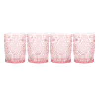 Set of 4 Circa Blush Double Old Fashioned Glasses, 10oz