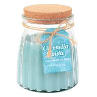 Blue Citronella Glass Candle, 16oz