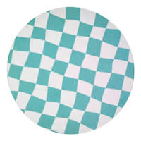 Oh Joy! Blue Checkered Dinner Plate, 10"