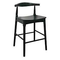 Aurora Wooden Counter Stool, Espresso Finish