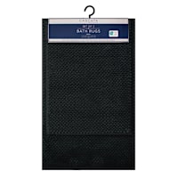 2-Piece Black Greta Zig Zag Noodle Rug Set
