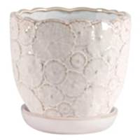 Indoor Cream Blossom Planter, Small