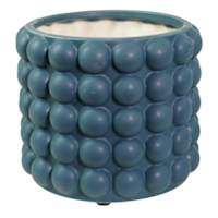Indoor Navy Blue Bubble Planter, Medium