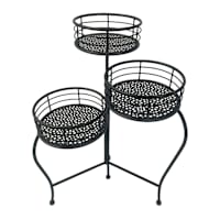 3 Tier Metal Plant Stand Black