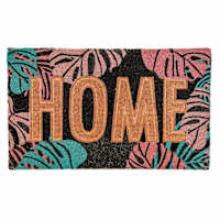 Home Tropical Leaf Coir Mat, 18x30