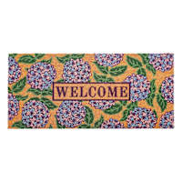 Welcome Hydrangea Coir Mat, 22x47