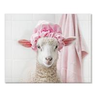 Shower Cap Sheep Canvas Wall Art, 16x20