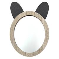 Glass Framed Bunny Wall Mirror, 9x12