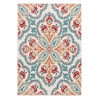 Solstice Annalise Blue & Red Outdoor Area Rug, 5x7