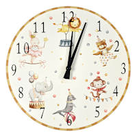 Circus Animals Wall Clock, 12"