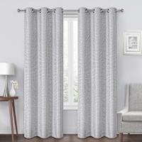 Oakdale Navy Blue Light Filtering Grommet Single Curtain Panel, 84"
