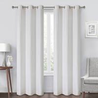 Oakdale Ivory Light Filtering Grommet Single Curtain Panel, 84"
