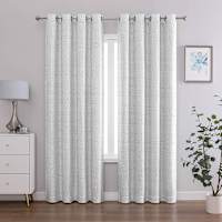 San Marco Grey Blackout Grommet Single Curtain Panel, 95"