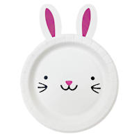 12-Count Bunny Dessert Paper Plate, 7"