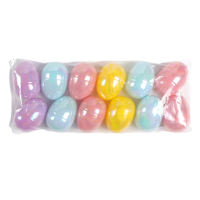 Set of 12 Iridescent Pastel Plastic Easter Eggs