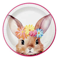 12-Count Floral Bunny Paper Plates, 10"