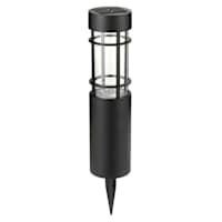 10-Lumen Solar Black Bollard Pathway Light