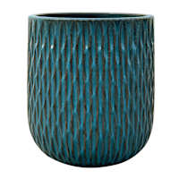 Blue Sasha Ceramic Outdoor Planter, Medium