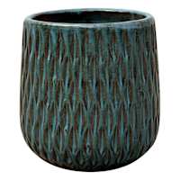 Blue Sasha Ceramic Outdoor Planter, Small