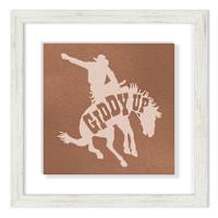 Giddy Up Cowboy Framed Wall Art, 12"