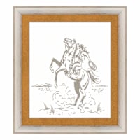 Cowgirl on Horse Framed Wall Art, 16x18