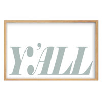 Y'all Framed Print Wall Art, 18x28