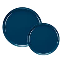 20-Count Bespoke Navy Blue Combo Plates, 10.6"/8.6"