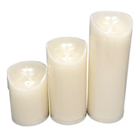 3-Pack Ivory Pillar Candles
