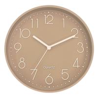 Monotone Beige Wall Clock, 12"