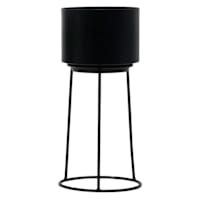 5.5x12 metal planter BLK